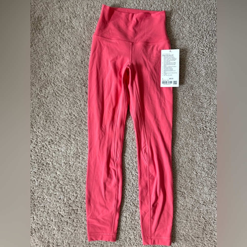 LULULEMON Women’s Align HR Pant 25" - Size 2 Pale Raspberry LW5CTCS PLBR - Picture 1 of 7